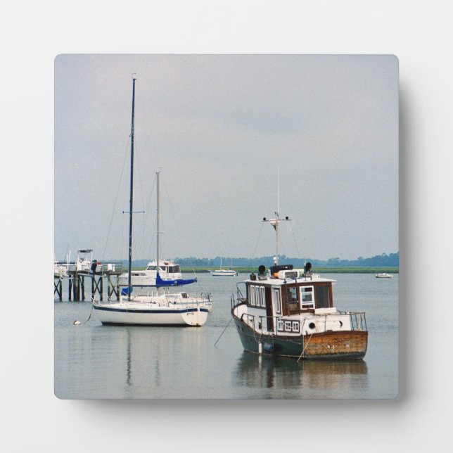 Placa Expositora Barcos del río Folly (Frente)