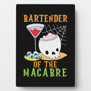 Placa Expositora Barman de la Macabre Bartender Halloween