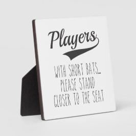 Placa Expositora Baseball Kid's Bathroom Funny Bathroom Sign