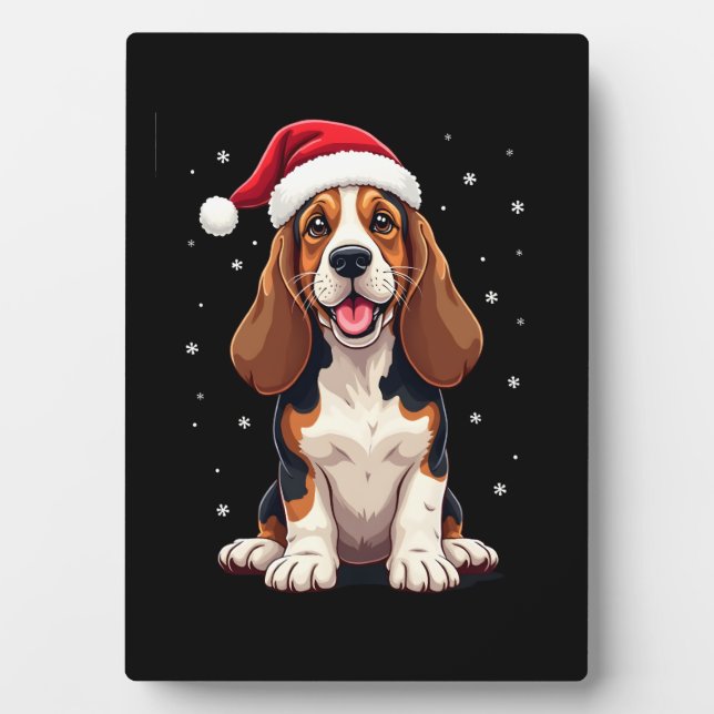 Placa Expositora Basset Hound Christmas Tank Top (Frente)