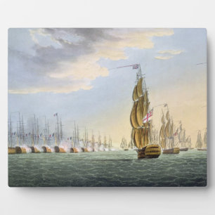 Placa Expositora Batalla del Nilo, 1 de agosto de 1798, grabada por