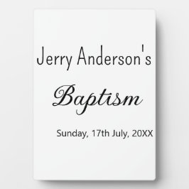 Placa Expositora Bautismo católico niños modernos simple QR mínimo