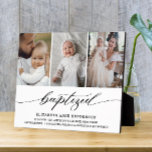 Placa Expositora Bautizado bautismo de Collage de fotos moderno Kee<br><div class="desc">Placa de collage de fotos moderna y elegante. "Bautizado" aparece en un sofisticado guión tipográfico con elegantes letras escritas a mano sobre un fondo blanco. Personalizar con nombre,  fecha,  lugar del bautismo y nombre de los padrinos. ideal como regalo o gesto.</div>