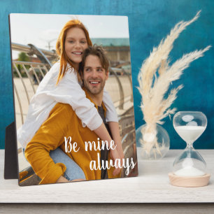 Placa Expositora Be Mine Couple Photo Valentine Day Typography