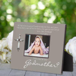 Placa Expositora Be My GodMother Propuesta Brown Memorial Photo