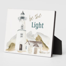 Be the Light Lighthouse Watercolor Faith Cita