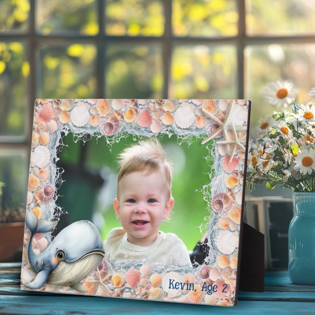 Placa Expositora Beach Shells Whale Photo Frame for Kids (Subido por el creador)