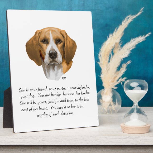 Placa Expositora Beagle Keepsake (Lado)