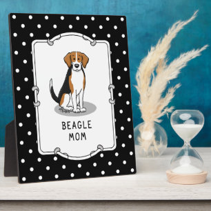 Placa Expositora Beagle Mom (tri color 3) Dog Cute Dog Mom