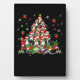 Placa Expositora Beagle Navidades Funny Tees Beagle Xmas Tree Dog E