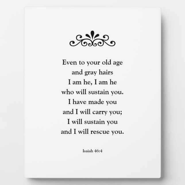 Placa Expositora Beautiful Encouraging Scripture Bible Verse Isaiah (Frente)