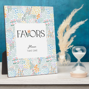 Placa Expositora Bebé floral colorido moderno en Baby Shower en san