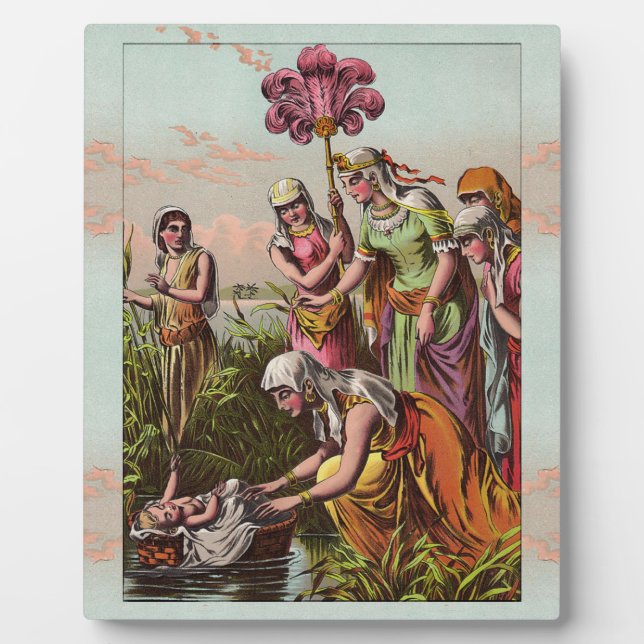 Placa Expositora Bebé Moisés En Una Cesta (Frente)