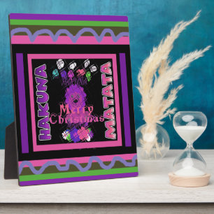 Placa Expositora Bebé rosa Bella Feliz Navidad Hakuna Matata