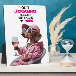 Placa Expositora Bebedor de Vino Dachshund