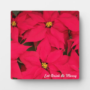 Placa Expositora Bebida Bebida Be Merry Festiva Poinsettias