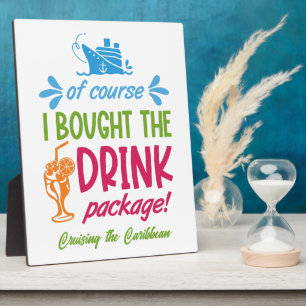 Placa Expositora Bebidas de crucero de destino personalizado