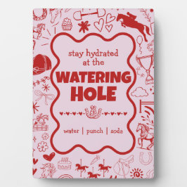 Placa Expositora Bebidas de cumpleaños hípicas únicas Chicas de cab