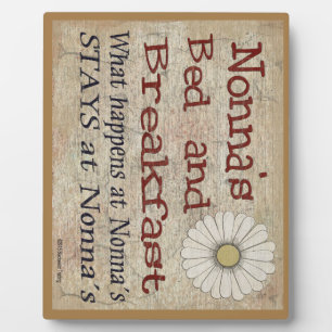 Placa Expositora Bed and Breakfast Nonna's Bed and Breakfast What H