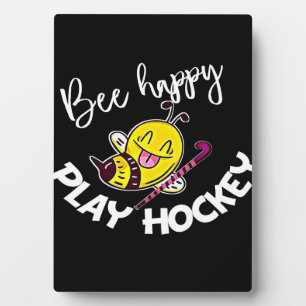 Placa Expositora Bee Happy Play Hockey Bee Regalos, Amo Abeja Miel