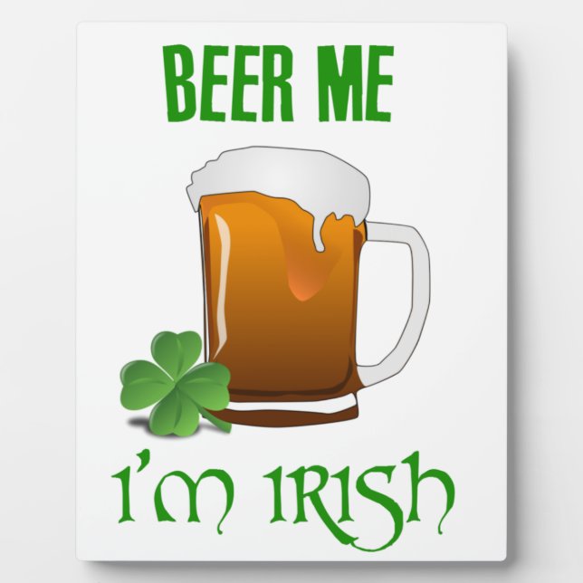 Placa Expositora Beer Me Soy Irlandés (Frente)
