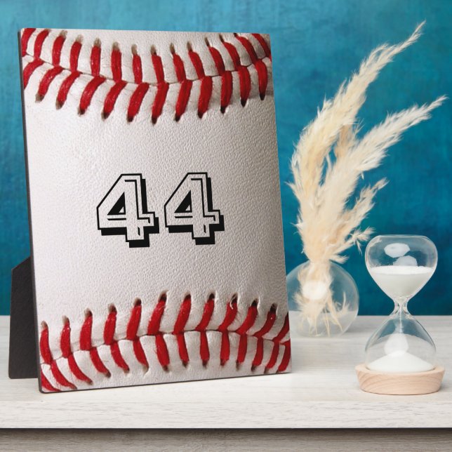 Placa Expositora Béisbol con número de Personalizable (Lado)