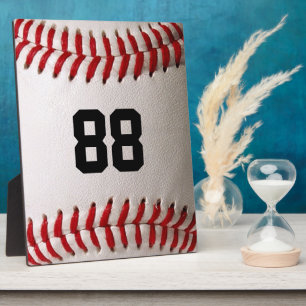 Placa Expositora Béisbol con número de Personalizable