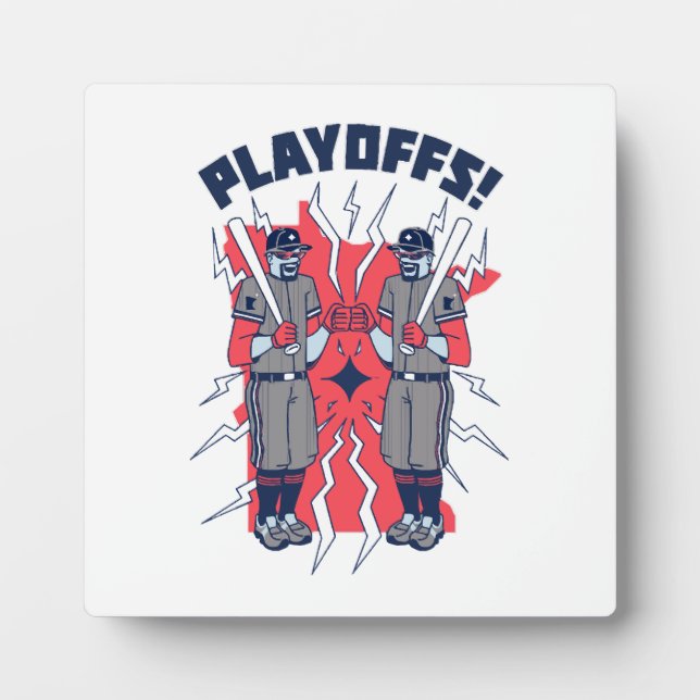 Placa Expositora Béisbol de playoffs de Minnesota (Frente)