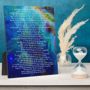 Placa Expositora Belleza de Kahlil Gibran