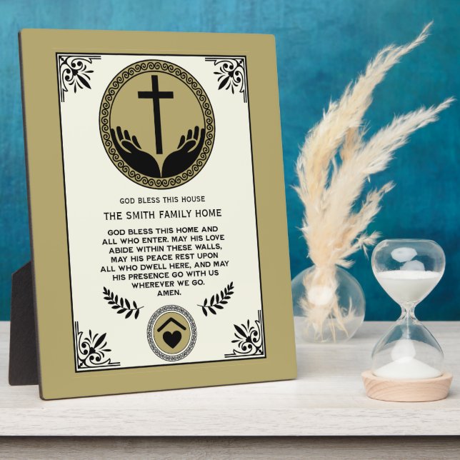 Placa Expositora Bendición de Casa Cristiana (Lado)
