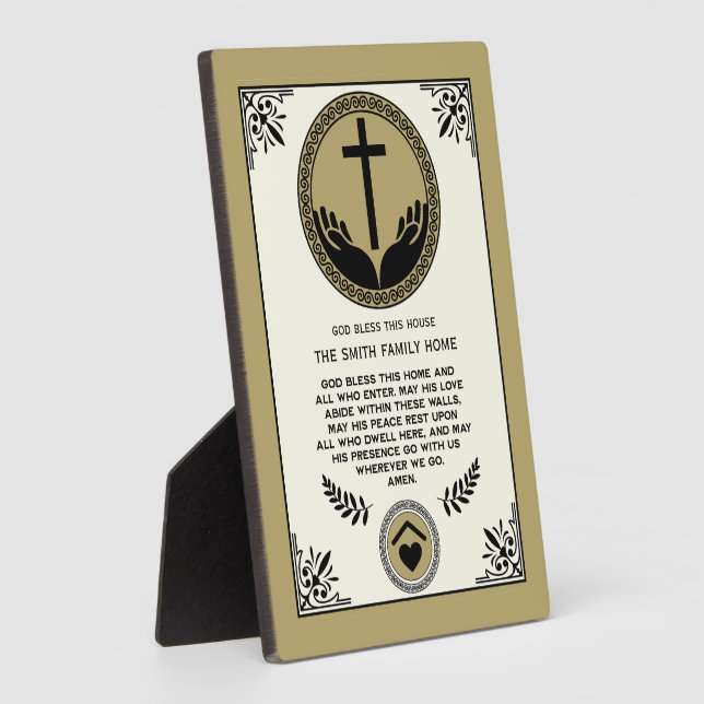 Placa Expositora Bendición de Casa Cristiana (Lado)