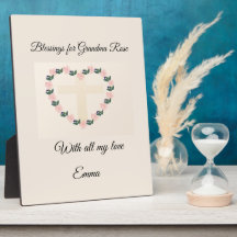 Bendición de fe del corazón floral para querida ab