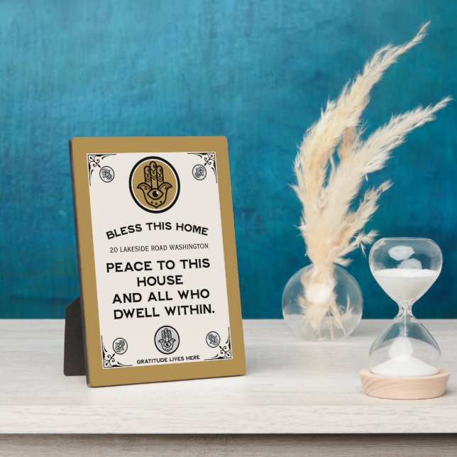 Placa Expositora Bendición de nuevo hogar (Lado)