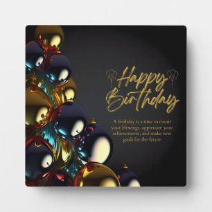 Placa Expositora Bendiciones de cumpleaños elegantes