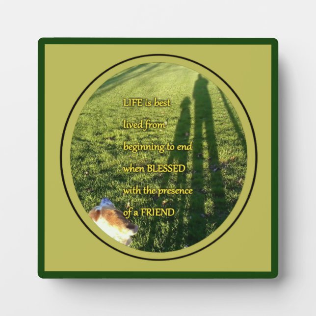 Placa Expositora Bendita Amistad Perro (Frente)