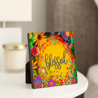 Placa Expositora Bendita Bonito Floral Inspiración Whimsical Easel