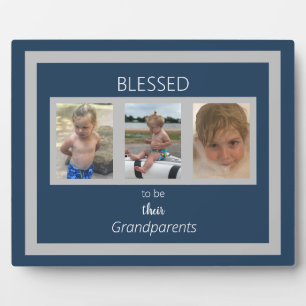 Placa Expositora Bendito sea el Collage de fotos de sus abuelos