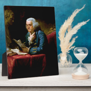 Placa Expositora Benjamin Franklin, Fundador Inventor Científico