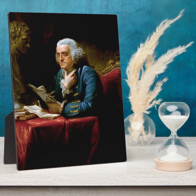 Placa Expositora Benjamin Franklin, Fundador Inventor Científico (Lado)