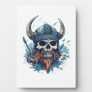 Placa Expositora Berserker de Cráneo Vikingo