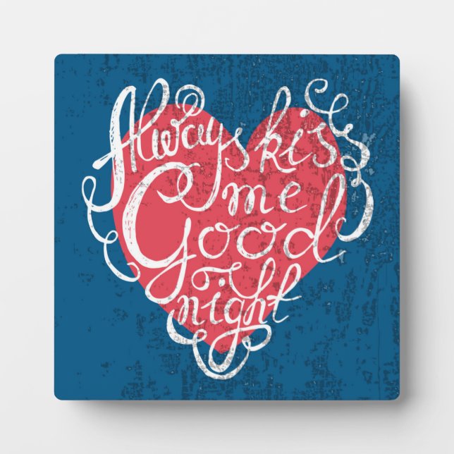 Placa Expositora Bésame siempre la buena noche (Frente)