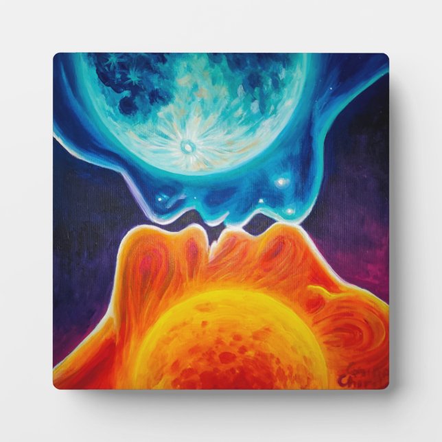 Placa Expositora Beso de sol y luna (Frente)