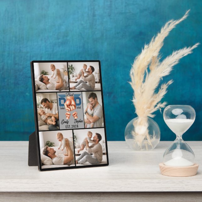 Placa Expositora Best Dad Ever Personalized | Custom Father’s (Lado)
