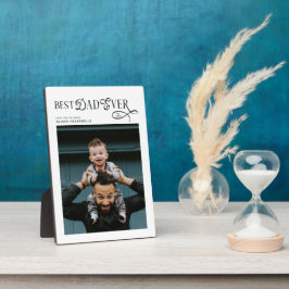 Placa Expositora  Best Dad Ever Photo Modern Fathers Day Gifts