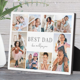 Placa Expositora Best Dad Father's Day Photo Collage