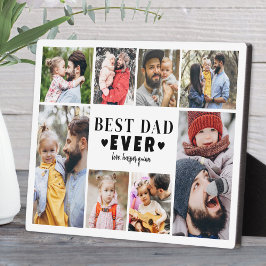 Placa Expositora Best Dad Photo Collage