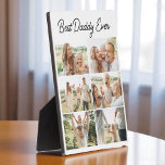Placa Expositora Best Daddy Ever Custom 6 Photo Collage<br><div class="desc">Show Daddy how much he means with this custom 6 photo collage plaque. Featuring your favorite family moments and a bold Best Daddy Ever message, this modern wood design makes a meaningful and personal gift. Perfect for Father Day, birthdays, or anytime you want to celebrate your bond. Crafted with a...</div>