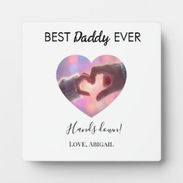 Placa Expositora Best Daddy Ever Heart Tabletop Plaque with Easel
