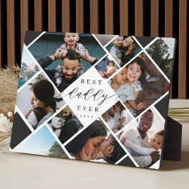 Placa Expositora Best Daddy Ever Modern Photo Collage Gift Keepsake