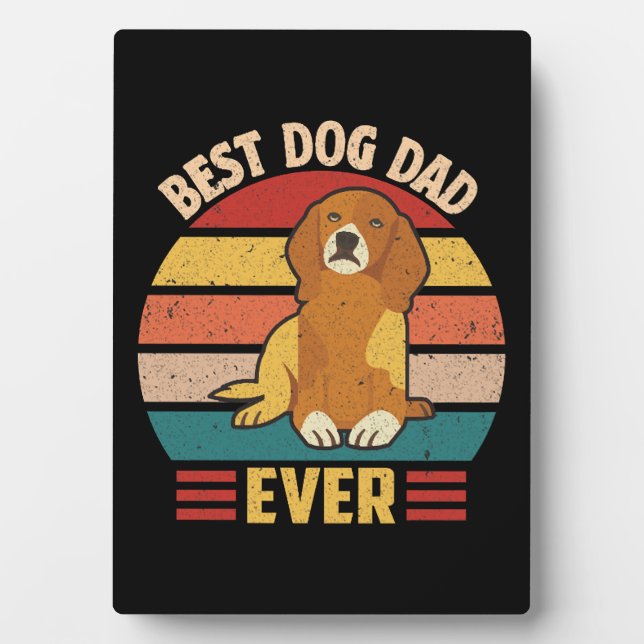 Placa Expositora Best Dog Dad Ever  (Frente)